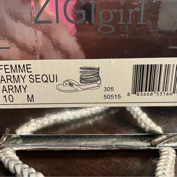 ZIGI Girl Multicolor Beaded Sandals with Rhinestone Accents - Picture 6 of 7